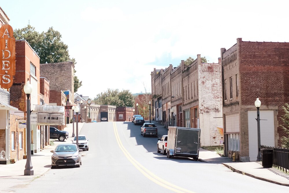 Downtown Street in the City of Mount Hope.